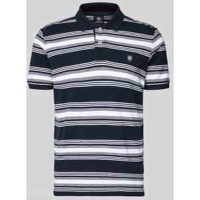 LERROS Gestreept poloshirt van 100% katoen , Maat: S , Kleur: CLASSIC NAVY , 100% katoen