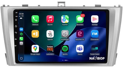Geschikt voor Toyota Avensis (2008 t/m 2015) | 9 inch Android 15.0 CarPlay autoradio | Draadloos CarPlay & Android Auto | 2GB RAM + 32GB | Mic, Camera (AHD) & DAB+ | Bluetooth & WiFi | NAVIBOP NB-1395 | Bouwjaar 2008 t/m 2015
