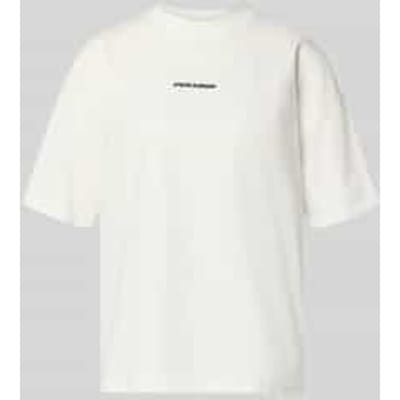 oversized fit t-shirt met labelstitching model 'BRACY'