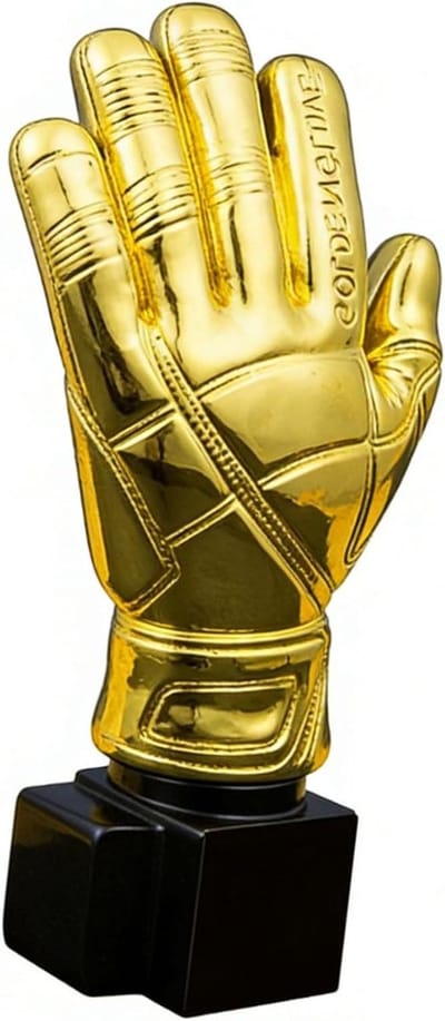 Keeper Trofee - Voetbal Award - Sportevenementen - Spiegelende Afwerking - 26 cm - Goud