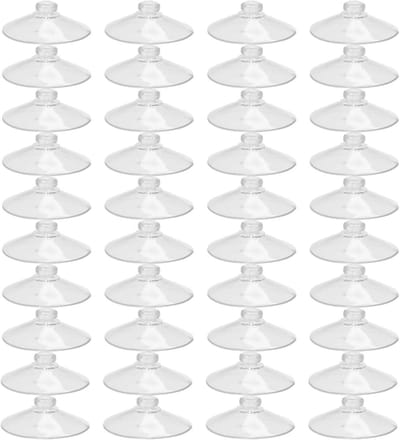 Plastic Zuignappen Rond - Paddenstoel Hoofd Zuignappen - Gladde Oppervlakken Bevestigen - Zacht En Duurzaam PVC - 2x2 Cm - Transparant