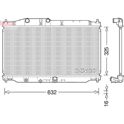 Radiator, motorkoeling DENSO DRM40043