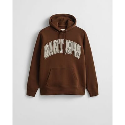 Gant Trui Graphic Hoodie 1949 Mahogany Brown / male