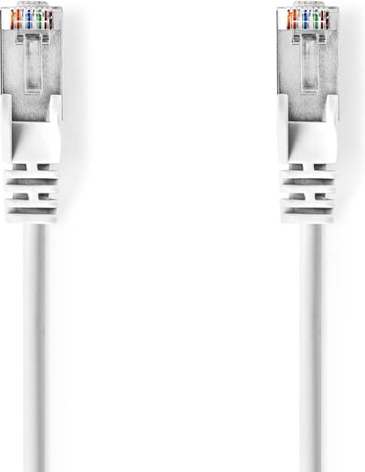 Nedis CAT5e Netwerkkabel - SF/UTP - RJ45 Male - RJ45 Male - 1.50 m - Rond - PVC - Wit - Envelop