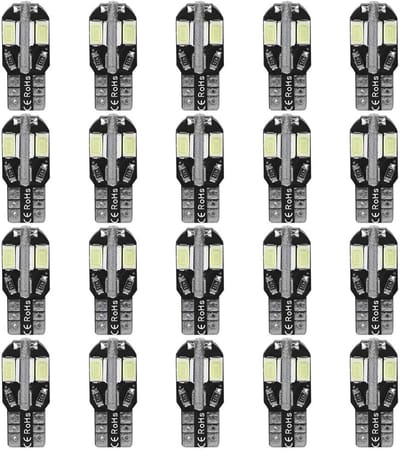 20 stuks 8 LED Auto Side Wedge Gloeilampen T10 194 168 W5W