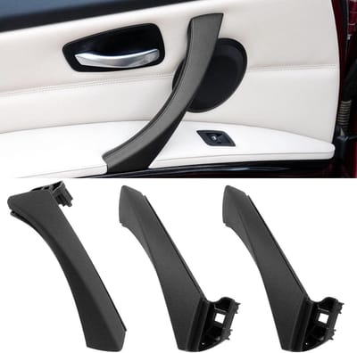 Set van 6 Compatibele Deurgrepen voor BMW 3 Serie E90/E91/E92/E93 316 318 320 323 325 328 330 335 (2005-2011) - Zwart, Links en Rechts, Binnenhandgreep, Vervangingsonderdelen