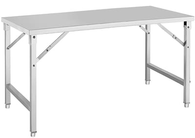 HCB® - Professionele inklapbare Werktafel - Opvouwbare tafel - 200 x 70 x 80 cm - RVS / INOX keukenwerktafel - Werkbank inklapbaar - 25 kg - 2635