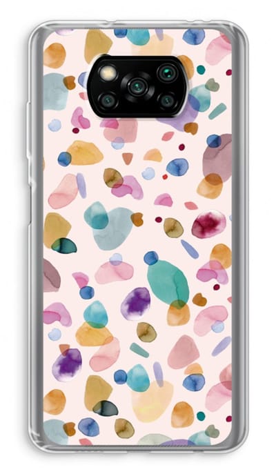 Case Company® - Hoesje geschikt voor Poco X3 Pro hoesje - Terrazzo Memphis - Soft Cover Telefoonhoesje - Bescherming aan alle Kanten en Schermrand