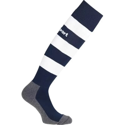 Uhlsport Team Pro Essential Stripe Voetbalkousen - Marine / Wit | Maat: 33-36