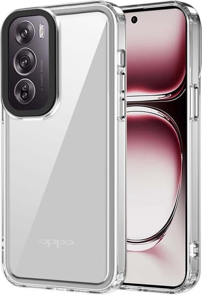 Geschikt voor Oppo Reno 12 Pro 5G - Back Cover - Transparante hoes met zachte TPU siliconen rand en harde heldere achterkant