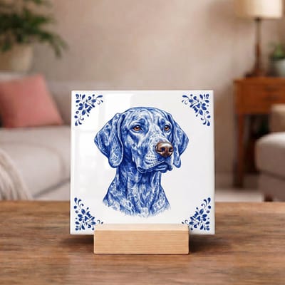 Delftsblauw Tegeltje 11x11 Dalmatiër – Cadeau voor Hondenliefhebber of Baasje