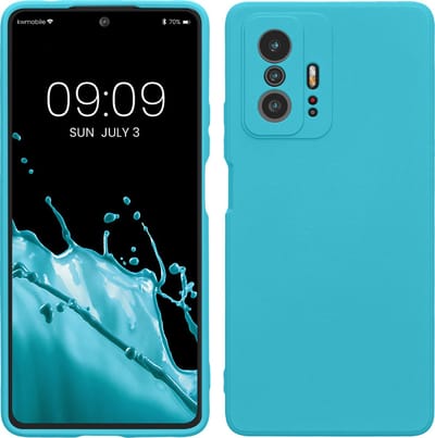 kwmobile telefoonhoesje geschikt voor Xiaomi 11T / 11T Pro - Hoesje voor smartphone - Back cover in ijsblauw