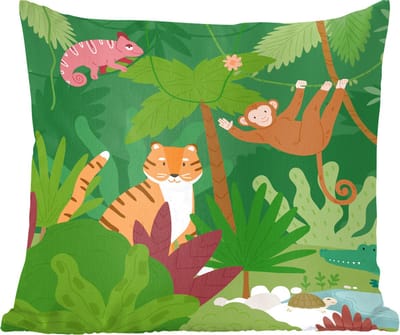 Sierkussens - Kussentjes Woonkamer - 60x60 cm - Jungle - Dieren - Wild