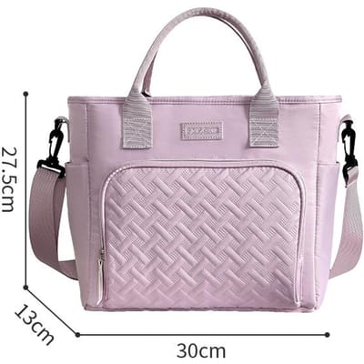 Draagbare Lunchtas Voedsel Koeltas Thermische Doos Waterdicht Kantoor Koeltas Lunchbox Met Schouderriem Geïsoleerde Tas gray