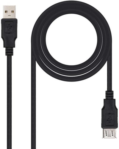 USB 2.0 verlengkabel 3 meter - type A-stekker en A-aansluiting - compatibel met spelconsoles, camera's en printers