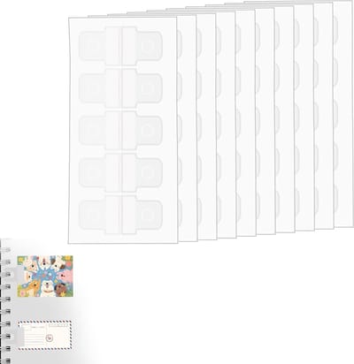 300 Stuks Transparante Binding Stickers, Zelfklevende Labels met Gaten voor Scrapbooking, Documenten en Foto's, Ideaal voor Creatieve Projecten en Organisatie