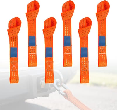 Set van 6 stevige en duurzame spanbanden 43.7 x 3.8 cm, 1000 kg, ideaal voor motorfietsen, ATV's, UTV's, fietsen, kamperen en klimmen