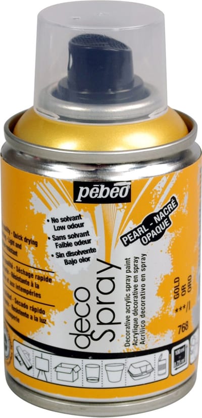 Verf goud - acryl mat in spuitbus - 100 ml - Pébéo