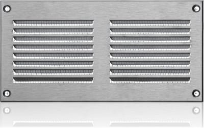 Ventilatierooster 200x100mm Roestvrij Staal met Muggengaas