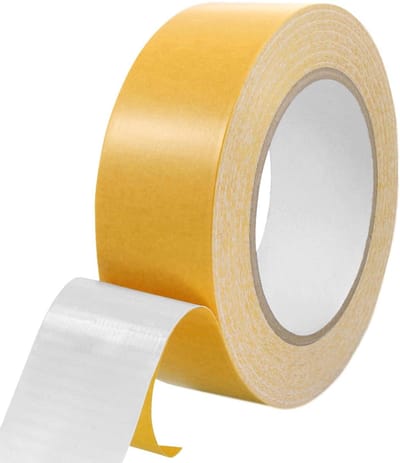 Dubbelzijdige tapijttape - sterk klevend - verschillende breedtes - 25 m op rol - 25 mm x 25 m