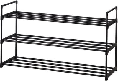 SONGMICS - Schoenenrek - Schoenenrek met 3 Lagen - Voor 12-15 Paar Schoenen - Stapelbaar