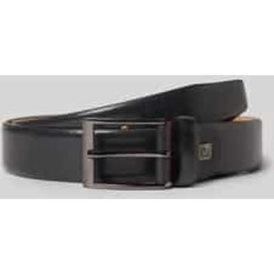 Leren riem met doornsluiting in chroomlook