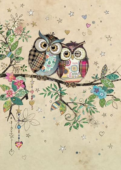 Wenskaart BUGART D183 owl Couple
