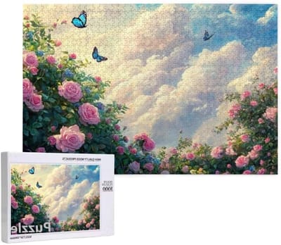 Houten Puzzel - Legpuzzel Volwassenen - Ontspanning Hobby - Uniek Gesneden Stukjes - 122 x 81 cm - Bloemenprint