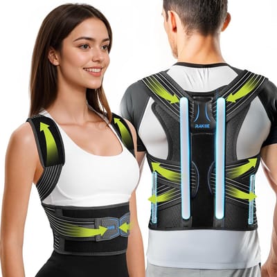 Houding Corrector - Rugsteun Riem - Verbeteren Houding - Ademend Mesh Materiaal - Verstelbaar - Zwart