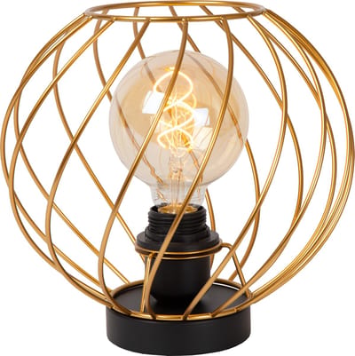 Lucide DANZA - Tafellamp - Ø 25 cm - 1xE27 - Mat Goud / Messing