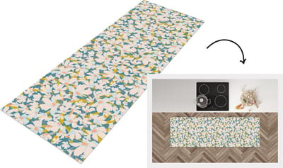 Keukenloper - Loper keuken - Flora - Bloemen - Lente - 150x50 cm - Keukenloper vinyl