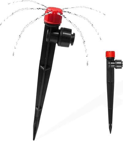 Druppelaars Instelbaar - 8 Uitlaten Aarde Stekker - 13 cm - Voor 4mm ID Slang - 30 Stuks - Snelkoppeling Tuin Irrigatie -Voor Irrigatiesysteem -Tuin Kas