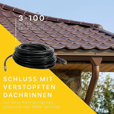 Rioolreinigingsslang - Buisreiniger slang - Verstoppingen verhelpen - Professionele 6-delige set - M22 x 15 IG - Roestvrij staal