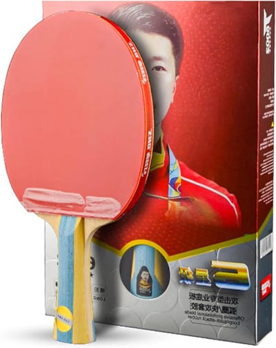 Tafeltennisrackets Set - Pingpongbat - Aanvallend Spel - 5-laags Houten Bodem - Lange Handgreep - Zwart