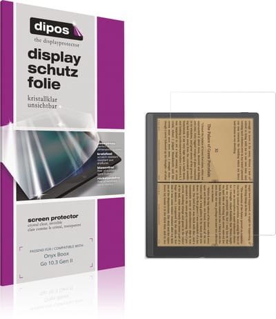 dipos – 2x Beschermfolie geschikt voor Onyx Boox Go 10.3 Gen II | Krasbestendige & heldere Screenprotector Ultra-Thin