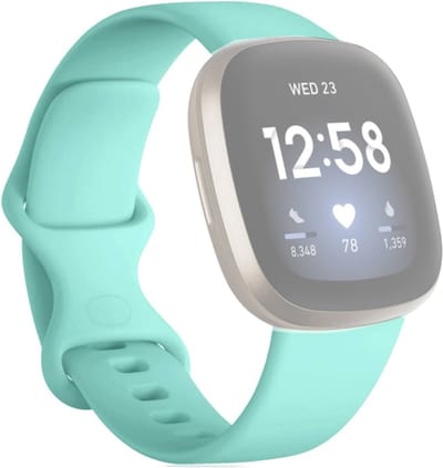 Siliconen bandje - geschikt voor Fitbit Versa 3 / Fitbit Sense - maat S/M - mintgroen
