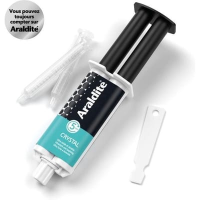 Tweecomponenten epoxylijm - CYANOLIT - Araldite - Crystal - 24 ml - Transparant - Hoge sterkte - Ideaal voor onopvallende verbindingen