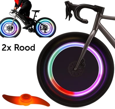 Set Van 2X LED Spaakverlichting I Fietslicht Wiel I Fietswielverlichting I Fietslamp Wiel I LED Fietsverlichting I Rood