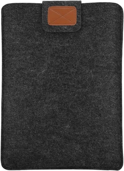 Stijlvolle Zwarte Notebook Sleeve voor 13 Inch Laptop - Beschermende Tas met Eenvoudig Ontwerp, Ideaal voor School en Werk