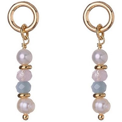 ALISIA AL4512.01.000 GOLD-PLATED OORHANGERS MET PARELS EN MORGANIET 1 PAAR