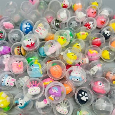 30/50 Stuks 32mm Transparant Eierschaal Gemengd Speelgoed Kinder Verjaardagsfeestje Bedankje Pinata Cadeauzak Vuller Kermis Beste Cadeau Beloning white