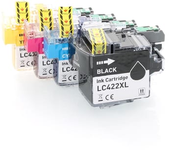 ABC huismerk set 4x inkt cartridge geschikt voor Brother LC422XL LC422XLVAL geschikt voor MFC-J5340DW MFC-J5345DW MFC-J5740DW MFC-J6540DW MFC-J6940DW
