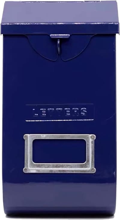 Brievenbus Buiten - Post Opbergbox - Post Ontvangen - Waterdicht Stalen Plaat - 155 x 295 cm - Blauw