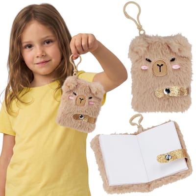 Kapibara Bontsleutelhanger, MINI-notitieboekje met blanco pagina’s, notitieboekje – 2in1 hanger