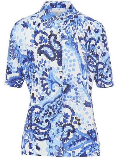 Jersey blouse Van Peter Hahn blauw