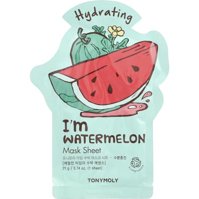 Ik ben Watermeloen, Hydraterend Schoonheidsmaskerdoekje, 1 Stuk, 21G(0.74Oz) pink