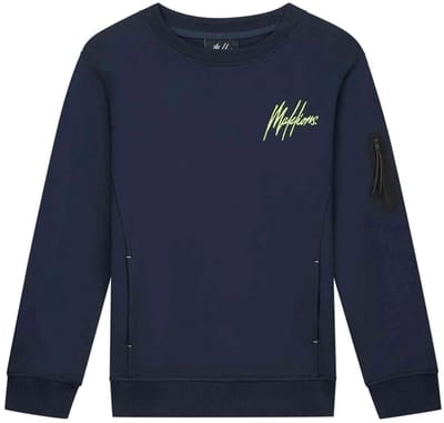 Malelions - Counter Sweater - Navy/Bright Yellow - Maat 152