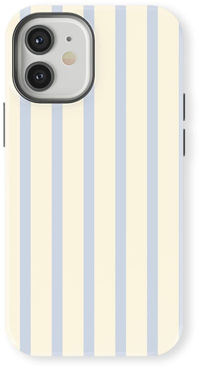 DripCase Gestreept Hoesje geschikt voor iPhone 12 | Backcover met Mag | Stripes Motief | Trendy Case geschikt voor iPhone 12 met Strepen Sunday Shore
