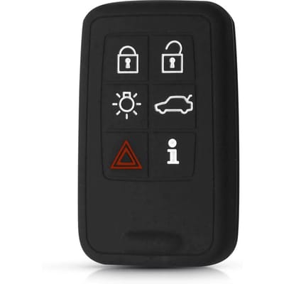 Style de Voiture 6 Boutons Caoutchouc Silicone Housse de Protection pour Télécommande Intelligente Fob Pour Volvo S40 S60 S80 V50 V70 Xc60 Xc70 red