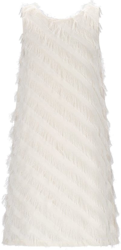 Like FLO Moscou Flo Fringes Dress Meisjes - Jurk - Ecru - Maat 110